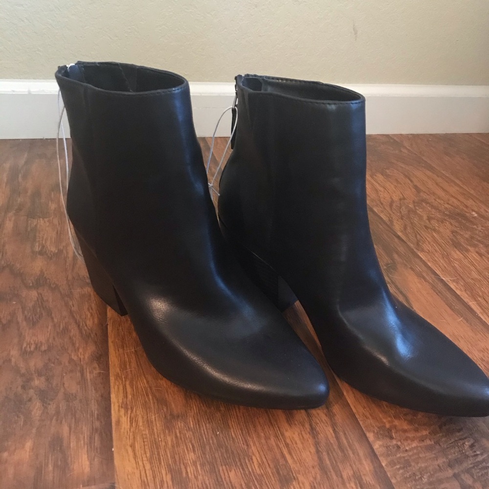 Brand new leather booties